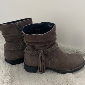 Born Suede Zipper Tassle Boots